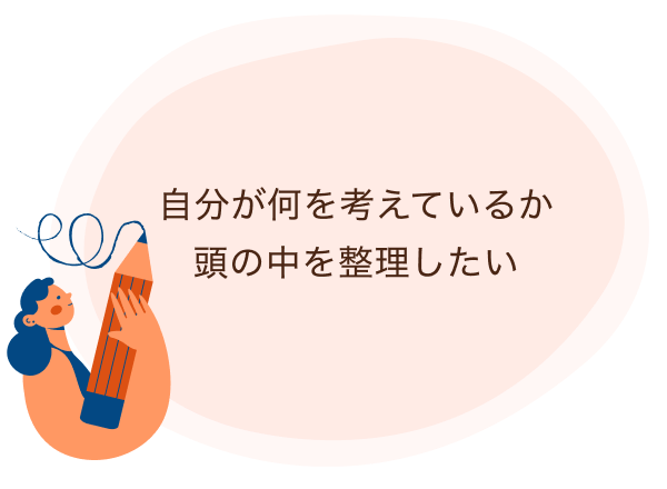 自分が何を考えているか頭の中を整理したい